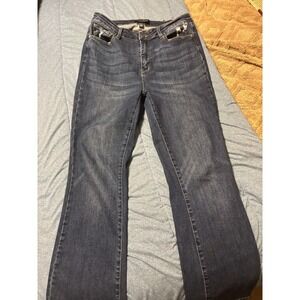 Judy Blue Enya Jeans Women's 13/31 Slim Bootcut High Rise Split Hem JB88290-S